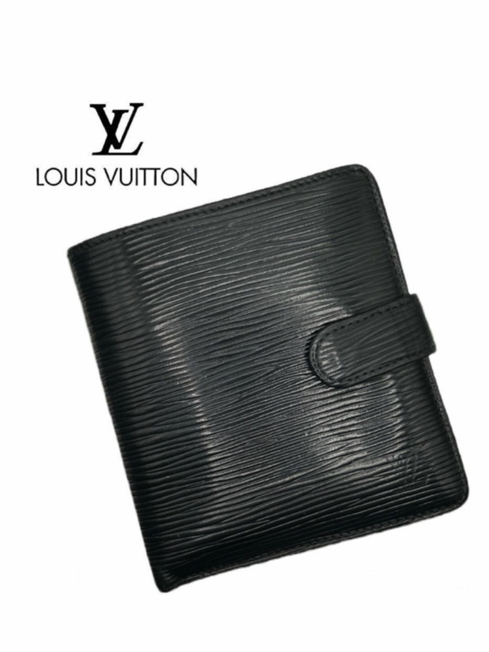 Louis Vuitton VINTAGE 1997โEpi Black Leather Bifoldโ Compact Wallet